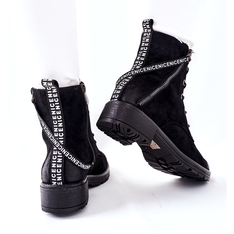 Vinceza Arbetarstövlar för kvinnor isolerade svarta 4