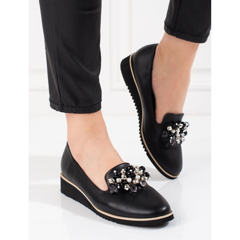 Goodin Fashionabla damskor Shelovet gjorda av ekologiskt läder svart 2