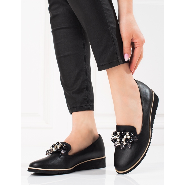 Goodin Fashionabla damskor Shelovet gjorda av ekologiskt läder svart 1