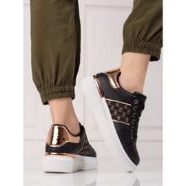 Shelovet svarta platåsportskor 2