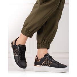 Shelovet svarta platåsportskor 1