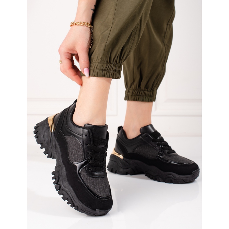 Svarta sneakers för kvinnor på Shelovet-plattformen 1