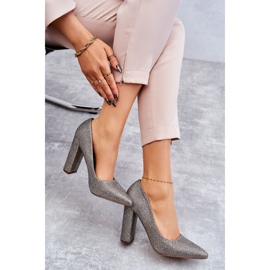 PA1 Blanka Pumps På En Klack Silver Elmira 4