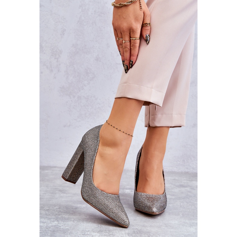 PA1 Blanka Pumps På En Klack Silver Elmira silver- 1