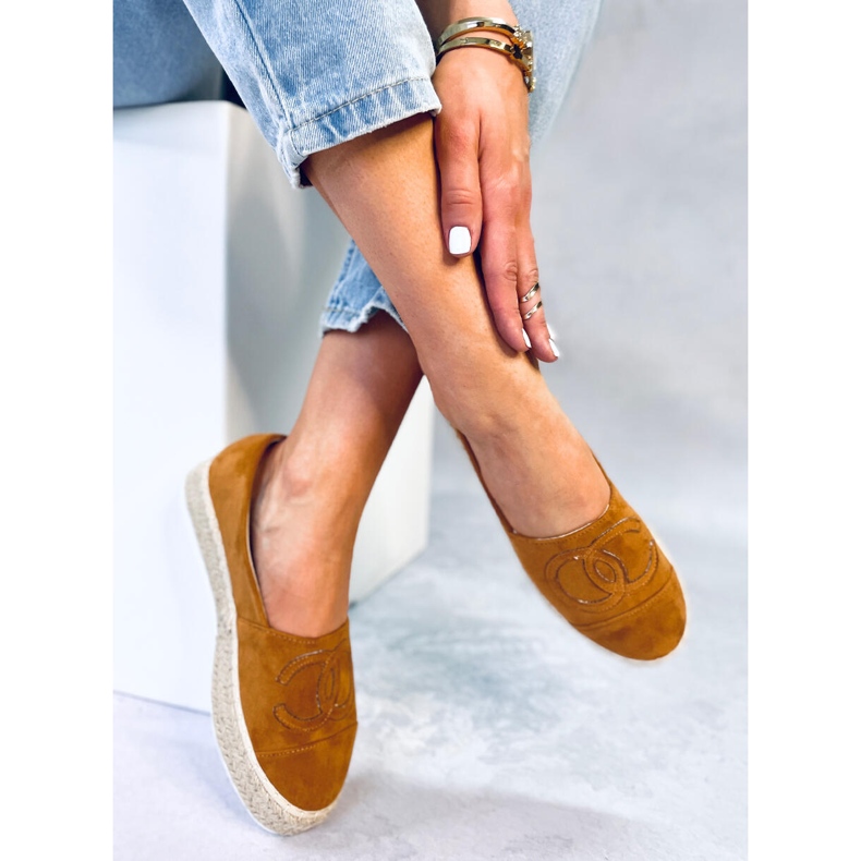 Chanelkikikiki Wela Camel espadrillor brun 1