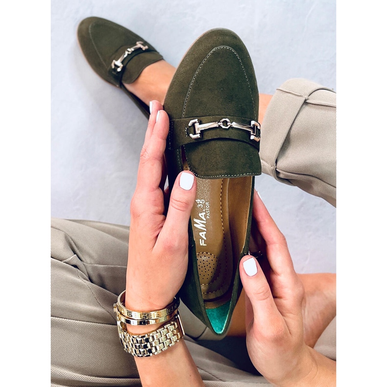 Juss Green dam loafers grön 2