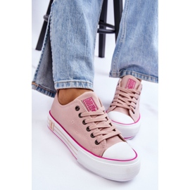 Sneakers i tyg för damer Big Star LL274181 Rosa 1