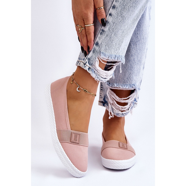 Slip-on sneakers dam Big Star LL274202 Naken rosa 2