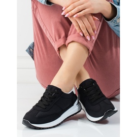 Shelovet svarta lätta sportskor för kvinnor 1