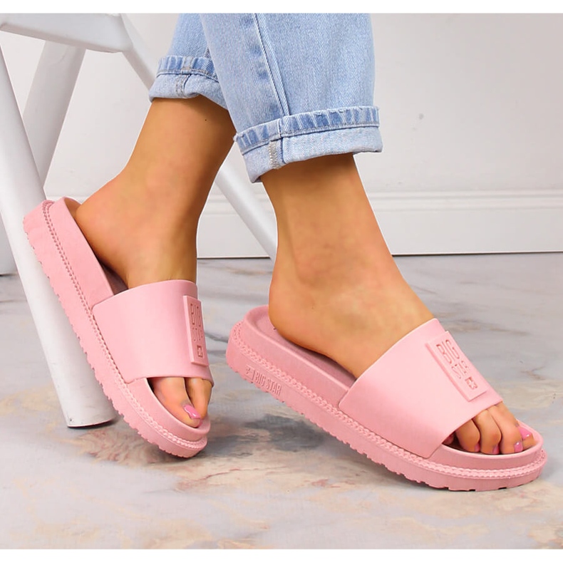 Damtofflor på plattformen puderrosa Big Star LL274425 2