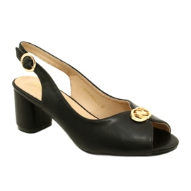 Evento Kvinnors sandaler på posten med dekoration 23SD35-5480 svart 3