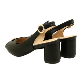 Evento Kvinnors sandaler på posten med dekoration 23SD35-5480 svart 6