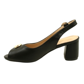 Evento Kvinnors sandaler på posten med dekoration 23SD35-5480 svart 4