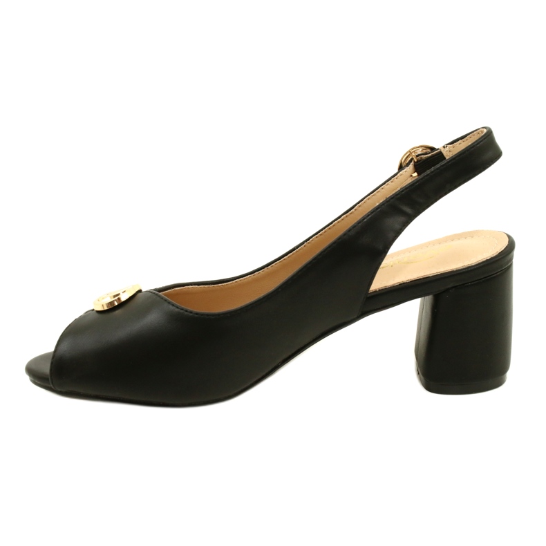 Evento Kvinnors sandaler på posten med dekoration 23SD35-5480 svart 4