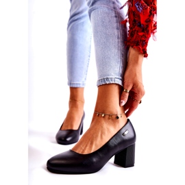 Läderpumpar på en stång Sergio Leone PB178 Svart 1