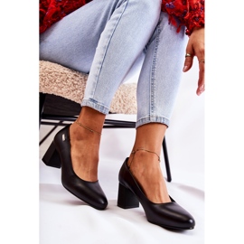 Läderpumpar på en stång Sergio Leone PB178 Svart 2