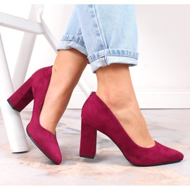 Sergio Leone PB216 spetsiga pumps i mocka för kvinnor rosa 1