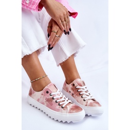 Fashionabla låga sneakers Big Star LL274044 Rosa-Beige vit 1