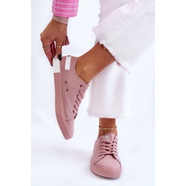 Låga sneakers för kvinnor Big Star LL274040 Rosa vit 1