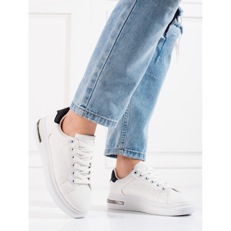 Damsportskor Shelovet vit med mönster 1