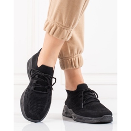 Shelovet svarta sportskor i textil 2