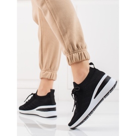 Shelovet sock wedge sportskor för kvinnor svart 2