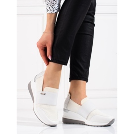 W. Potocki Potocki vita wedge sneakers för kvinnor 1