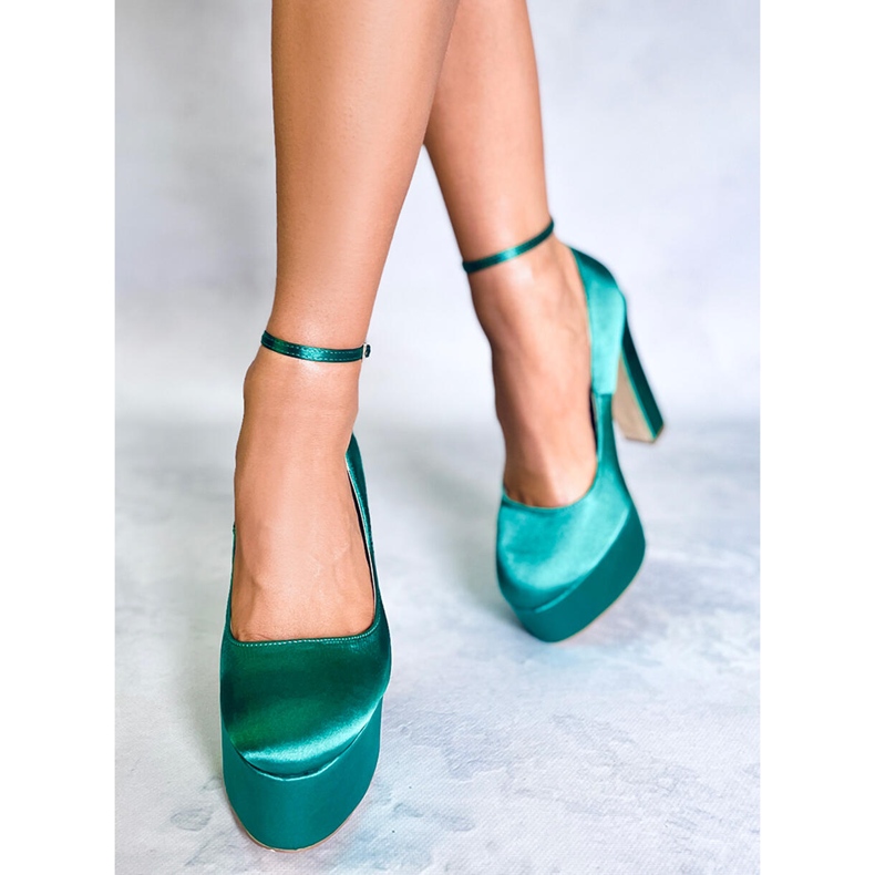 PA1 Loren Green plattformspumpar grön 1