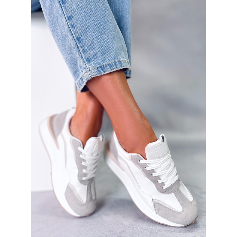 PA1 Damsneakers Mabel VIT/BEIGE/GRÅ 2