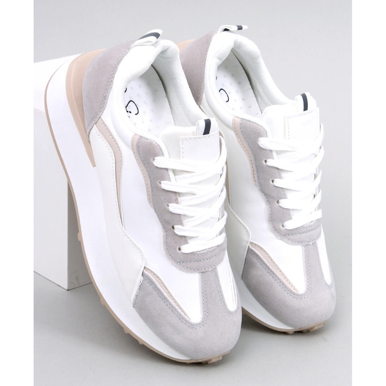 PA1 Damsneakers Mabel VIT/BEIGE/GRÅ 1