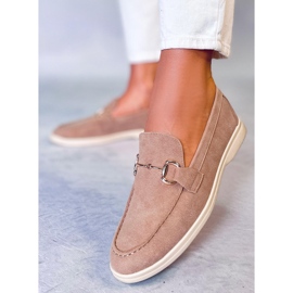 PA1 Milva Khaki loafers för dam beige 1