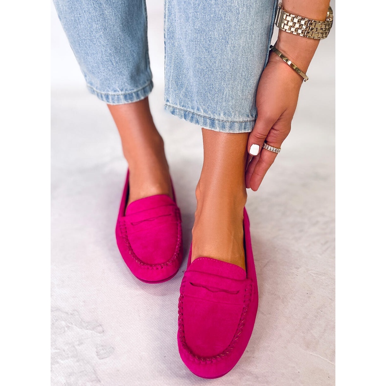 PA1 Anaya Fuchsia loafers i mocka för kvinnor rosa 2