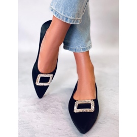 PA1 Eleganta ballerinor med Lorella Black stenar svart 2