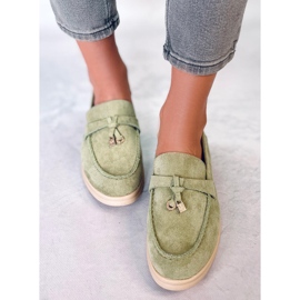 PA1 Loafers i mocka från Ottavia Green grön 1