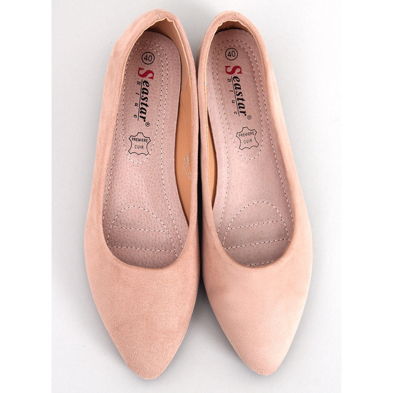 BM Keys Khaki läder innersula ballerinor beige kaki 2