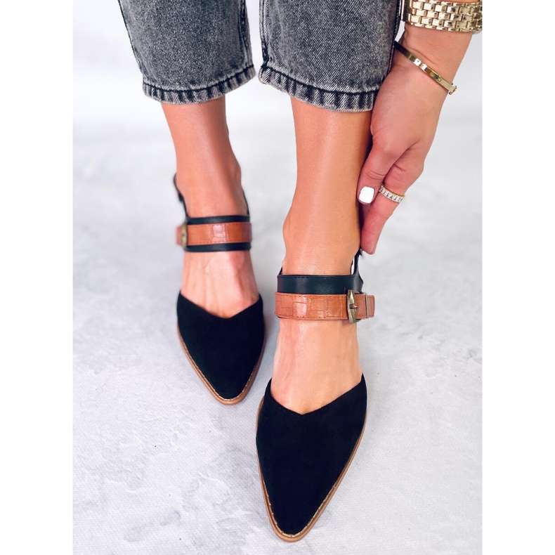 BM Chiatti Black Open Heel Pumps svart 1