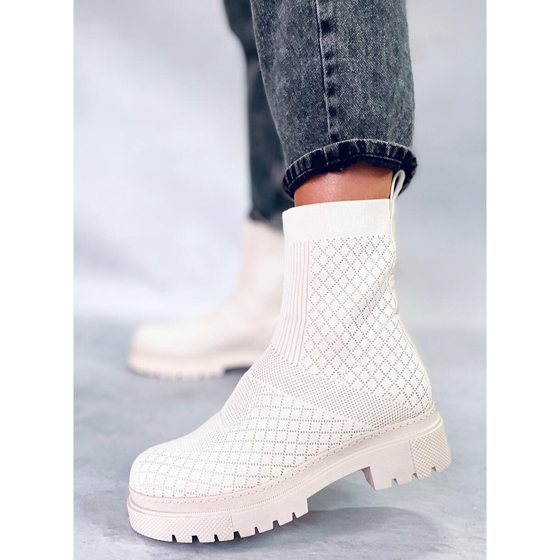 BM Sockboots med Rueda Beige-mönster 2