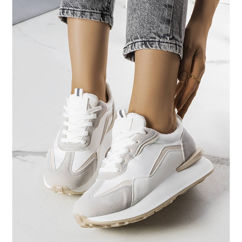 BM Gråa sneakers på Ada-plattformen beige 1