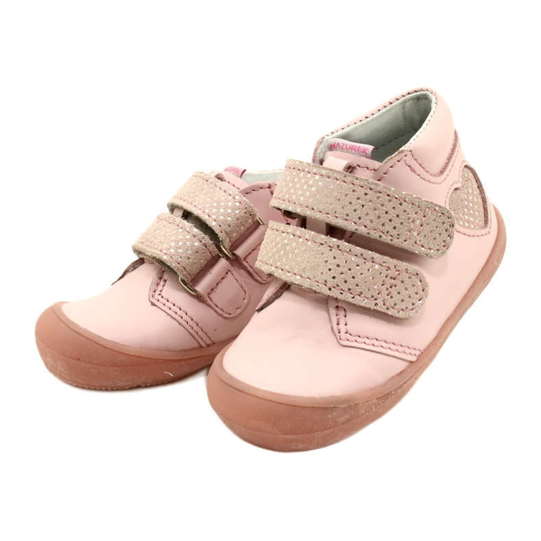 Kardborrstövlar Mazurek 1341 Pink Glitter Heart rosa 2