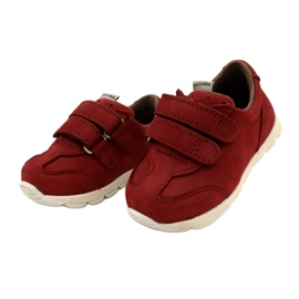 Casual Leather Children's Shoes Mazurek 1362 Röd kardborrband 2