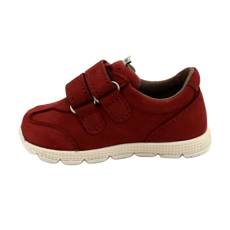 Casual Leather Children's Shoes Mazurek 1362 Röd kardborrband 1