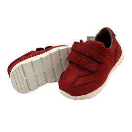 Casual Leather Children's Shoes Mazurek 1362 Röd kardborrband 4