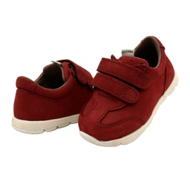 Casual Leather Children's Shoes Mazurek 1362 Röd kardborrband 3
