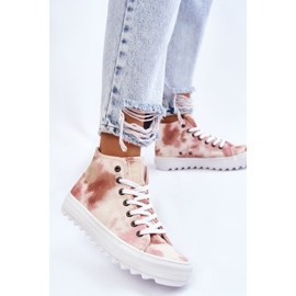 Damsneakers Big Star LL274048 Beige-Rosa 4