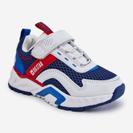 Sportskor för barn med kardborre Big Star JJ374259 Vit och Marinblå mångfärgad 2