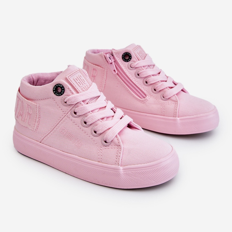 Klassiska höga sneakers för barn Big Star LL374003 Rosa 2