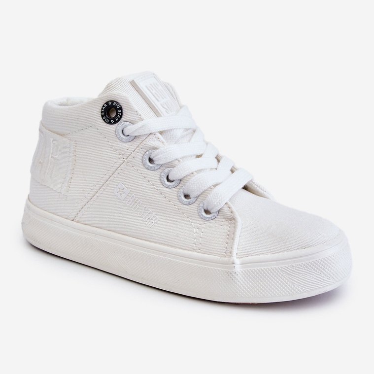 Klassiska höga sneakers för barn Big Star LL374002 Vit 1