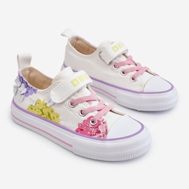 Låga kardborrsneakers för barn Big Star LL374061 Vit mångfärgad 1