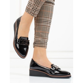 W. Potocki Damlackade skor med låg kil från Potocki svart 1