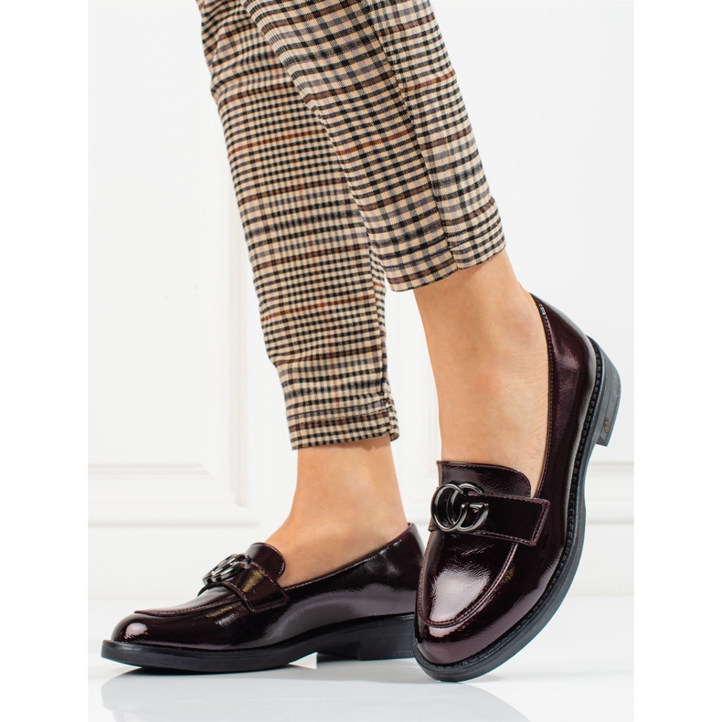 W. Potocki Rödbruna herrar för kvinnor från Potocki med platta klackar 1